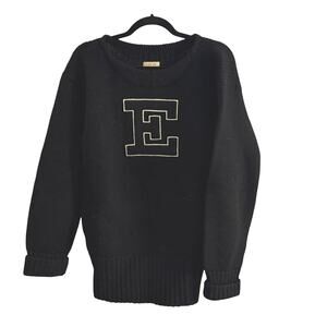 Square See Vintage Letterman’s Sweater 100% Wool Academic Collegiate Chenille E